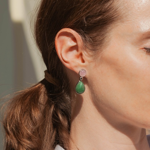 Серьги Possebon Q. Rose, Q. Verde, A0738.7.17 S фото 2